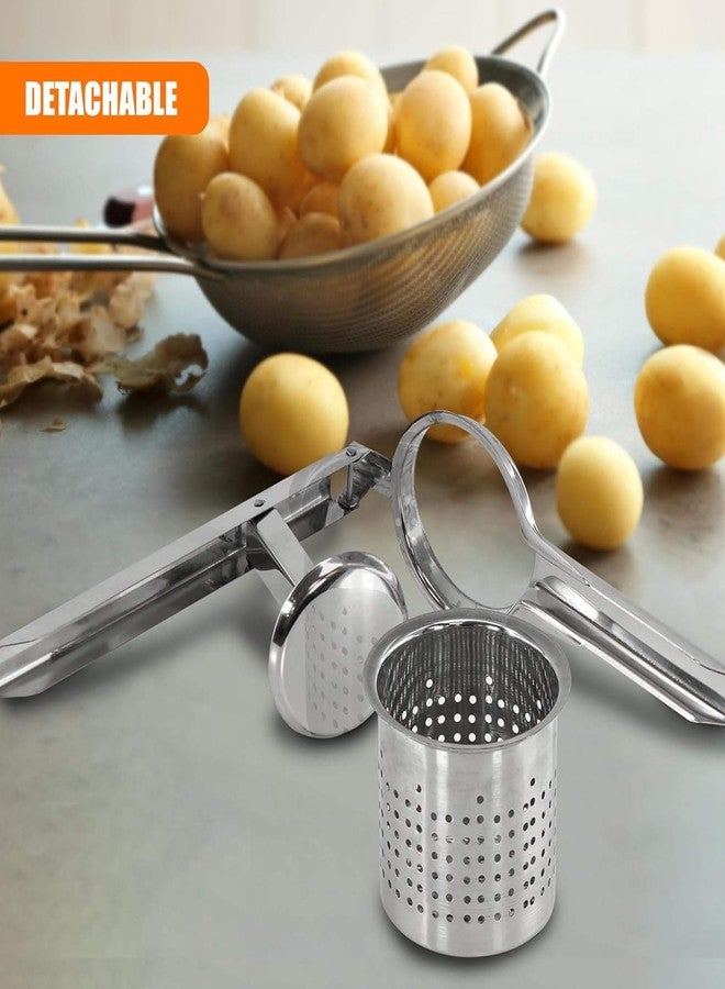 Imaashi Stainless Steel Heavy-Duty Potato Ricer & Masher - Multipurpose Food Presser for Potatoes, Pumpkins, Lemons, and Fruits - Perfect Kitchen Tool for Smooth Juices & Purees - Image 3